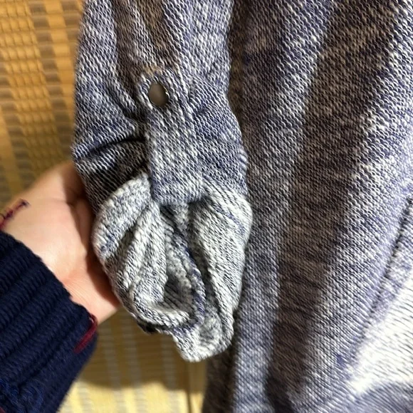 Kensie Performance Drawstring Cowlneck Half Sleeve Sweater Kangaroo Pocket Small - Picture 9 of 16